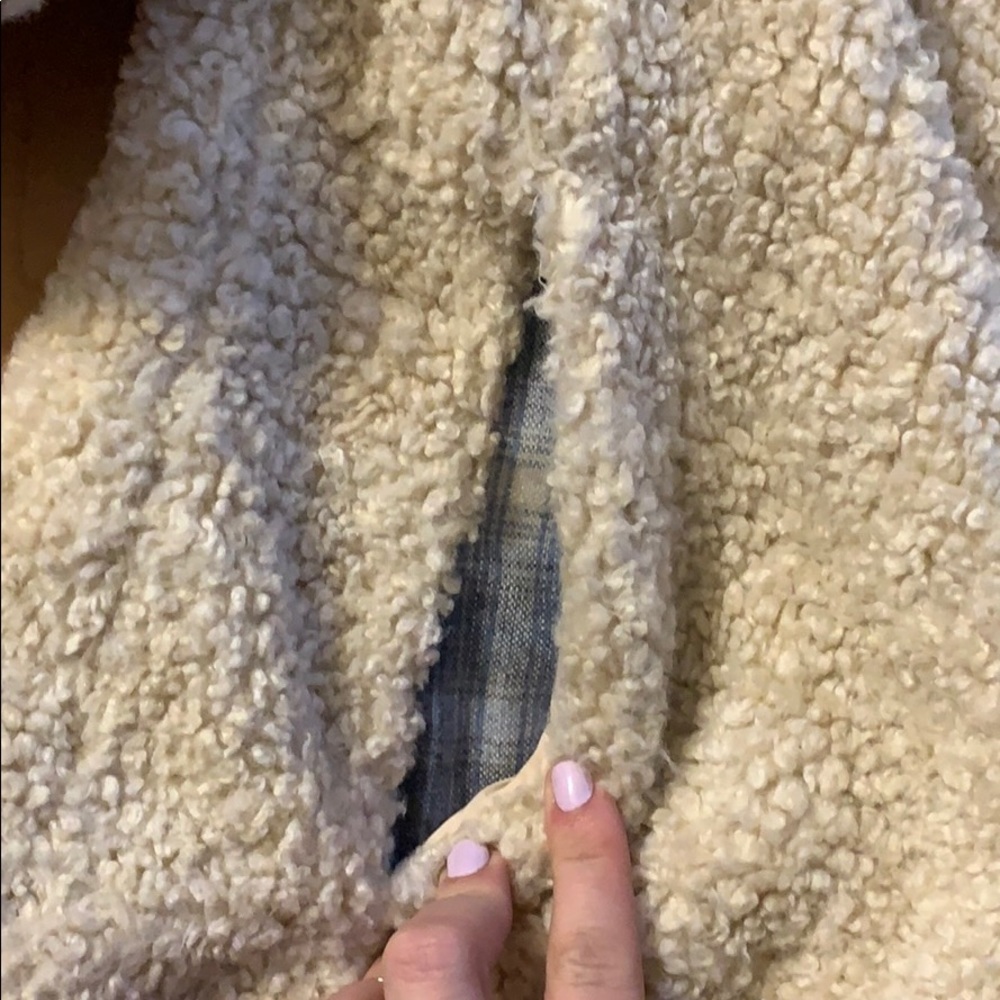 Pendleton Fuzzy Jacket Plaid Sherpa shearling look - Picture 4 of 5